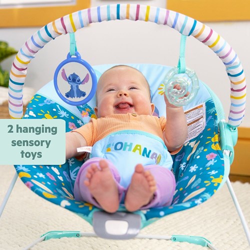 Bright Starts sdraietta per bebè Stitch Ohana Paradise - comfort vibrante