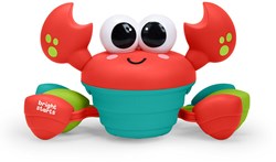 Bright Starts giocattolo granchio strisciante Rockin’ Crawling Crab Red