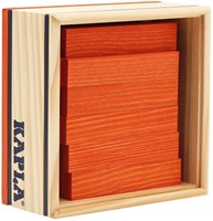Kapla set di costruzione - 40 tavolette in legno arancioni - gioco creativo