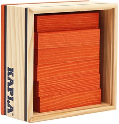 Kapla set di costruzione - 40 tavolette in legno arancioni - gioco creativo