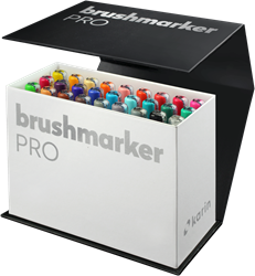 Karin set pennarelli brush - Mini Box 26 colori per disegno creativo