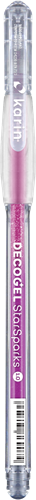 Karin penna gel Decogel 1.0 Star Sparks Pink - penna creativa multi-superficie