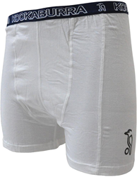 Kookaburra intimo sportivo jock short junior con tasca cotone lycra bianco