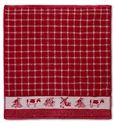 OttoSimon strofinaccio cucina cotone Dutchie rosso 50x55 cm set da 6