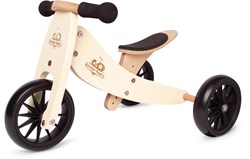 Kinderfeets Bicicletta a bilanciamento in legno 2-in-1 e triciclo da 1 anno Tiny Tot - Crema