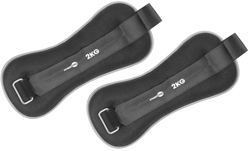 Fitness-Mad pesi per polsi e caviglie 2 x 2kg neoprene nero
