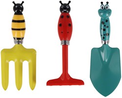 Esschert Design set attrezzi da giardino bambini insetti 3 pezzi giocattolo