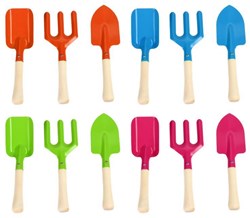 Esschert Design set attrezzi da giardinaggio per bambini giocattolo giardino legno FSC