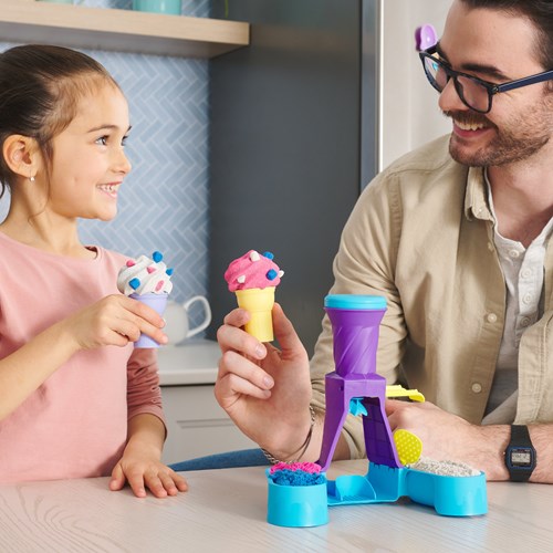 Spin Master Kinetic Sand Set Gelato Soft - Giocattolo Sensoriale-2