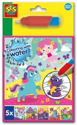 Ses libro da colorare ad acqua fantasia con pennarello riutilizzabile