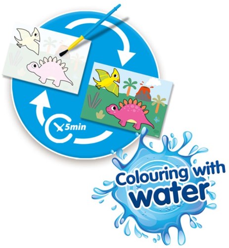 Ses colorare con l'acqua - Dinosauri - Giocattolo creativo per bambini piccoli-3