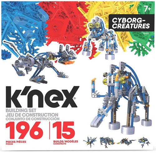 K'nex set di costruzione Cyborg Creatures - 15 modelli - 196 pezzi - giocattolo STEM