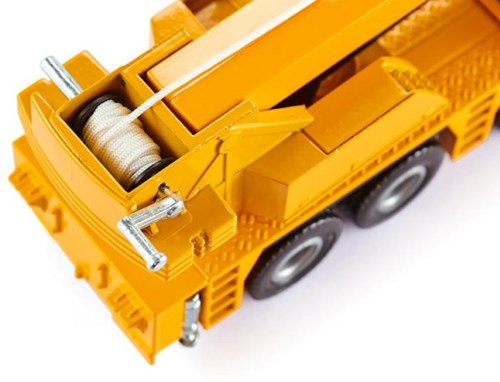 Siku camion gru giocattolo 1:55 metallo plastica giallo braccio telescopico-2