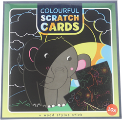 Wins Holland set fogli da grattare animali selvatici 20x20 cm giocattolo creativo