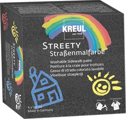 Kreul vernice per marciapiede set Streety 4 colori 120 ml pittura bambini outdoor