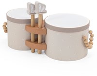 Label Label bonghi in legno - giocattolo musicale - nougat - con bacchette-2