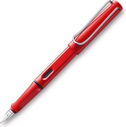 Lamy penna stilografica Safari rosso lucido ergonomica punta media