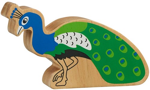 Lanka Kade giocattolo in legno Pavone blu-verde medio educativo