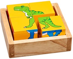 Lanka Kade puzzle a blocchi - giocattolo educativo dinosauri cartone