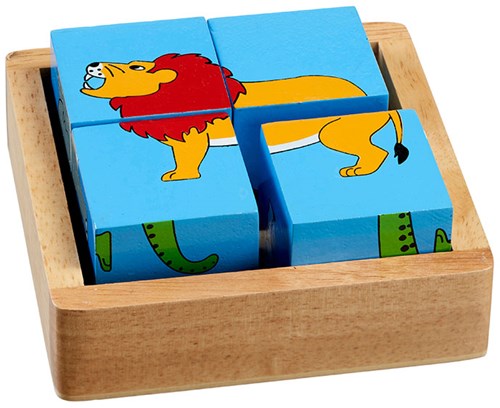 Lanka Kade puzzle educativo a blocchi animali del mondo cartone