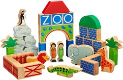 Lanka Kade blocchi da costruzione zoo in legno - set giocattolo 40 pezzi