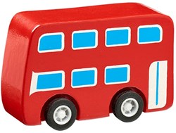 Lanka Kade autobus giocattolo in legno - mini bus rosso per bambini