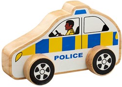 Lanka Kade auto della polizia in legno - giocattolo educativo e colorato