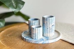 Little Creations Set Fai-da-te Resina - Candelabri e Vassoio Pigmento Blu