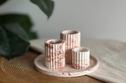 Little Creations set DIY resina portacandele vassoio pigmento terracotta