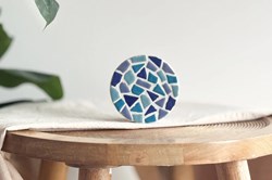 Little Creations set mosaico fai-da-te sottobicchieri blu 4 pezzi creativo