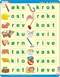 Larsen puzzle imparare a leggere norvegese - giocattolo educativo 26 pezzi