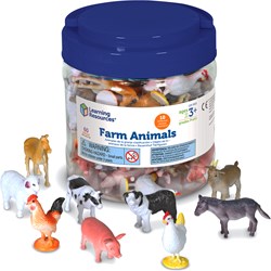 Learning Resources animali della fattoria giocattolo educativo - 60 pezzi gioco di conteggio colorato