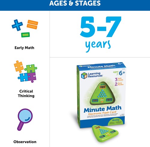 Learning Resources gioco elettronico di matematica Minute Math Flash Card-2