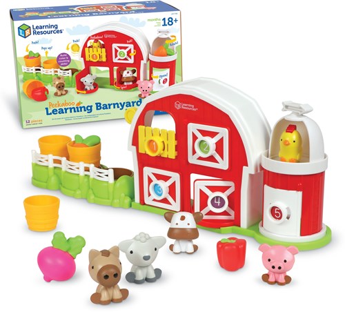 Learning Resources giocattolo educativo fattoria - Peekaboo Barnyard Playset