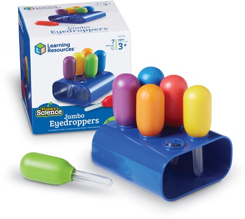 Learning Resources giocattolo - Pipette jumbo con supporto per bambini
