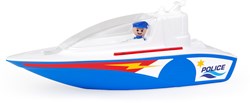 Lena barca della polizia giocattolo con personaggio - 36 cm - blu