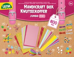 Bastelkoffer Jumbo rosa, Faltschachtel