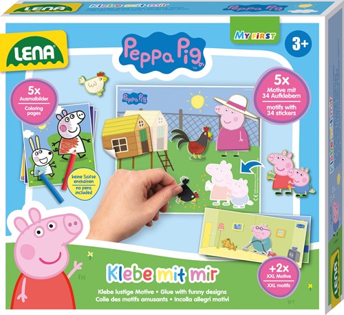Lena Peppa Pig kit creativo educativo - impara a incollare e decorare