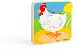 Bigjigs Puzzle del ciclo di vita del pollo