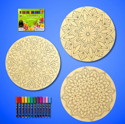 Life Of Colour set pittura mandala 3 pezzi kit creativo artistico