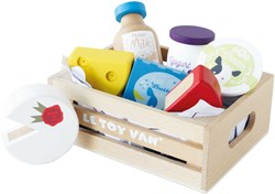 Le Toy Van cassetta giocattolo in legno formaggi e latticini FSC 100% sostenibile