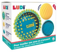 Ludi set di palline sensoriali - giocattolo motorio per bebè - blu e giallo