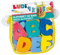 Ludi set di lettere in schiuma per il bagno - alfabeto colorato da bagno