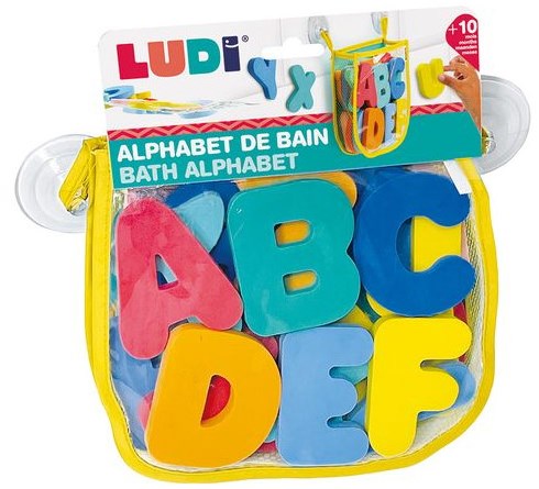 Ludi set di lettere in schiuma per il bagno - alfabeto colorato da bagno