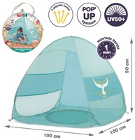 Ludi piscina da gioco tenda pop-up UV50+ XXL piscina baby blu multicolore