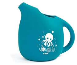 Ludi annaffiatoio in silicone blu - giocattolo flessibile per il divertimento con l'acqua