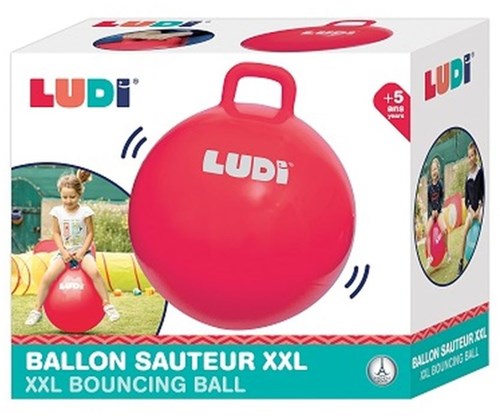 Ludi palla saltellante XXL rossa - giocattolo palla saltellante per bambini 55 cm