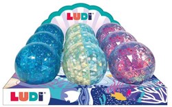 Ludi palline glitter giocattolo per bambini - palline morbide motricità
