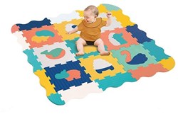 Ludi tappeto gioco piastrelle in schiuma per bambini - area gioco sicura e bordi