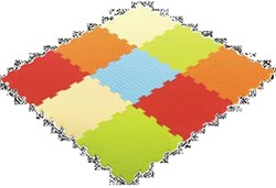 Ludi tappeto gioco schiuma bambino 90x90 cm comfort colori motricità